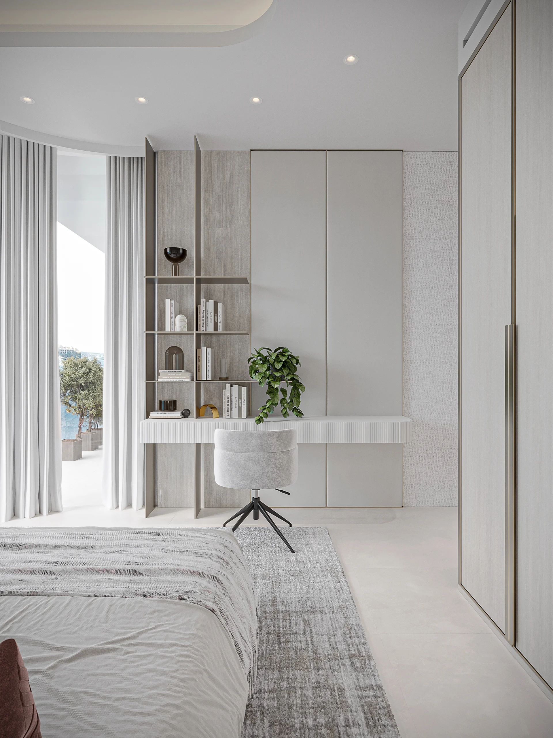 TH- Typical Secondary Bedroom Desk and WIC View 2