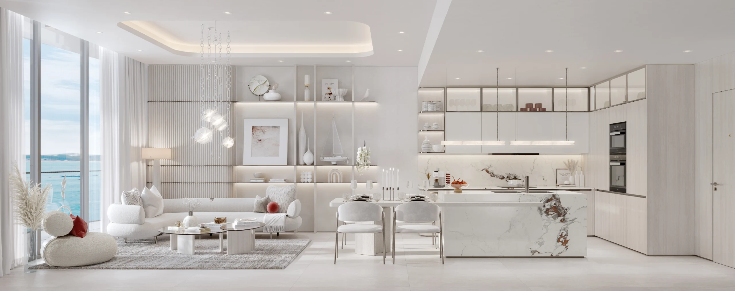 Typical Apartments 1BHK Living and Dining Areas