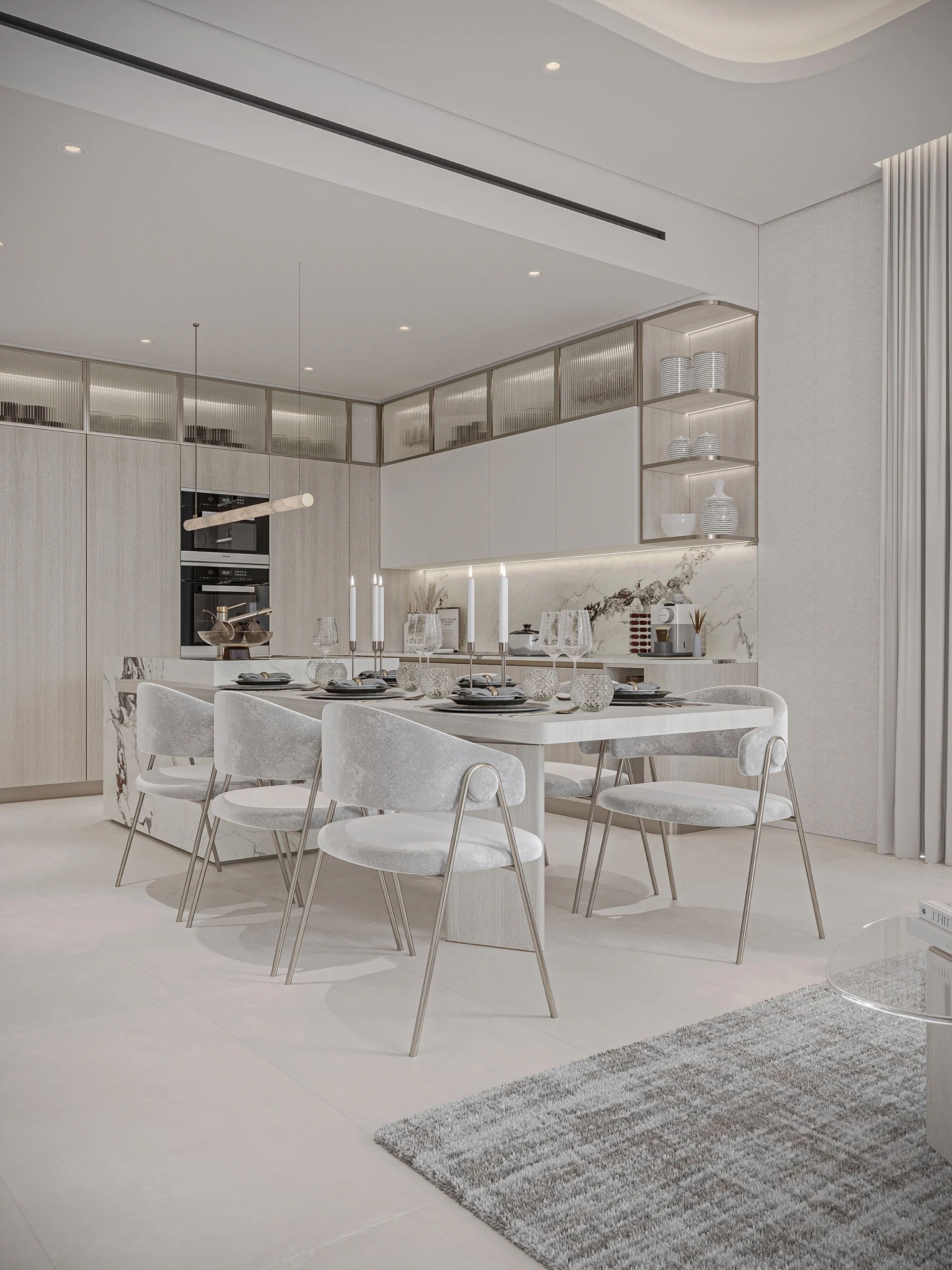 Typical Kitchen, Dining and Living View 6